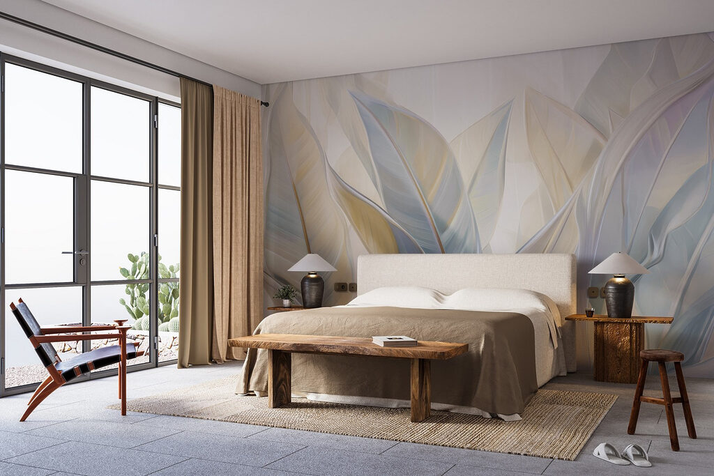 Elegant leaves in soft hues