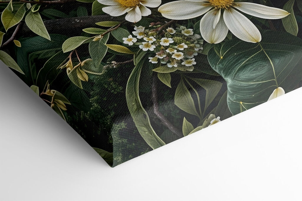 Birds on a branch with flowers Birds on a branch with flowers