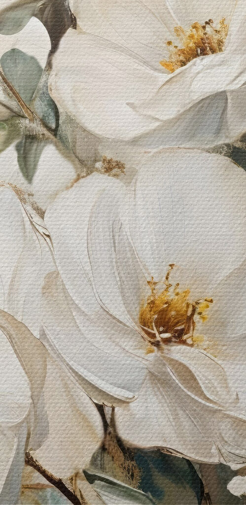 Painting of white flowers