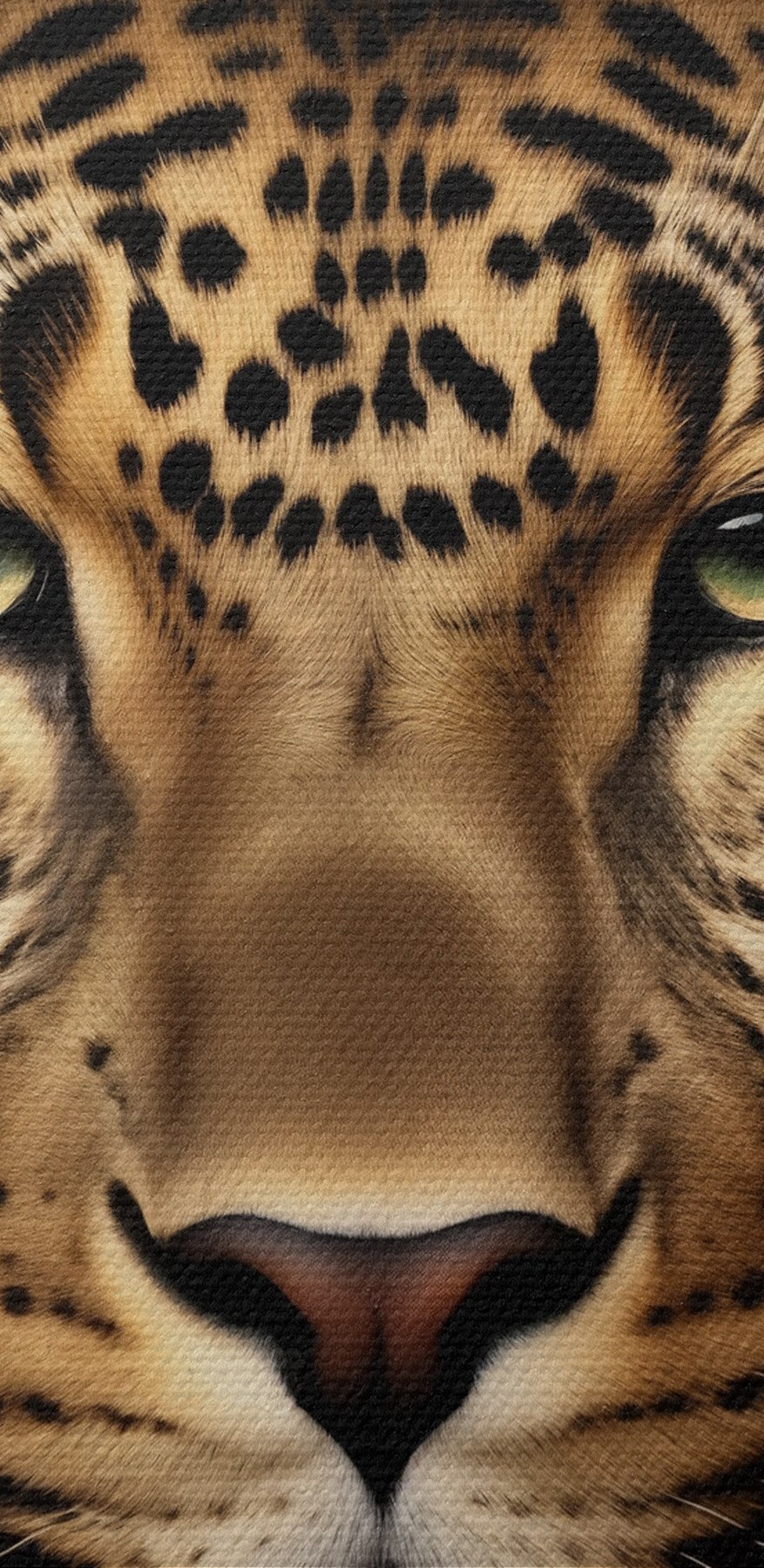 Leopard s korunkou a květinami