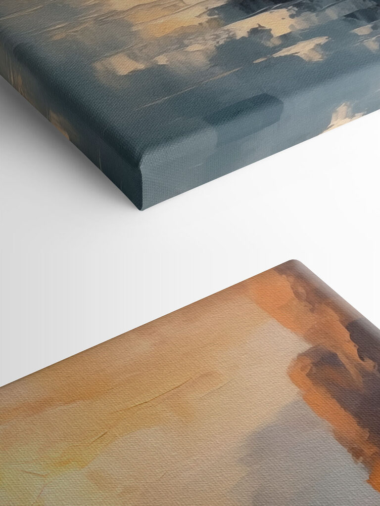 Painting of a boat in water