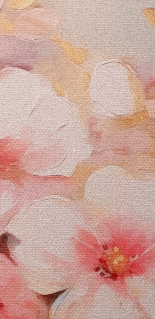 Painting of pink flowers