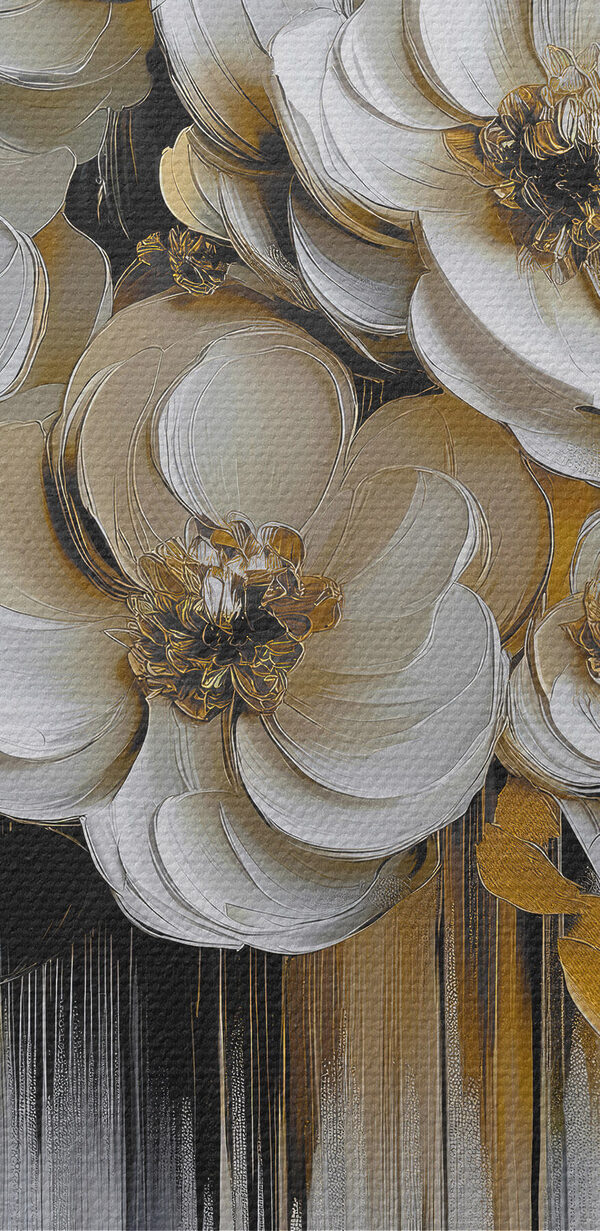 Painting of flowers on a white background Painting of flowers on a white background