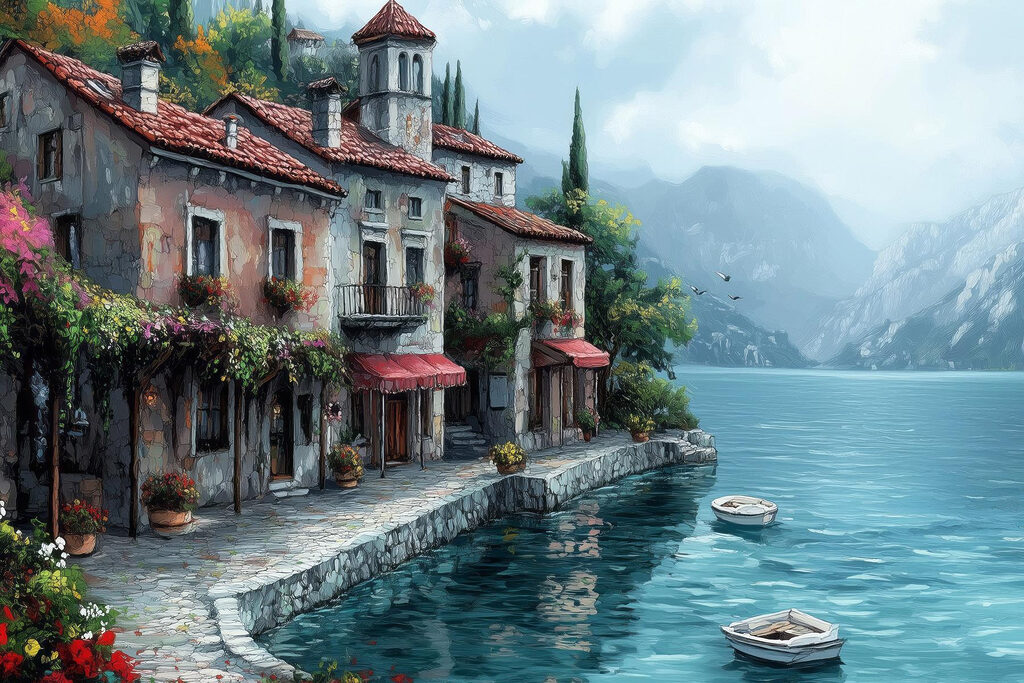 Building next to a body of water Building next to a body of water