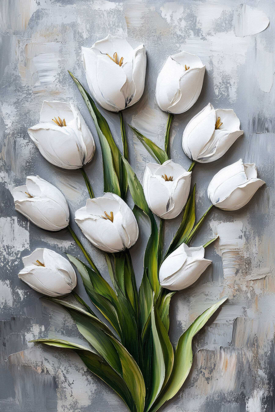 Malba bílých tulipánů