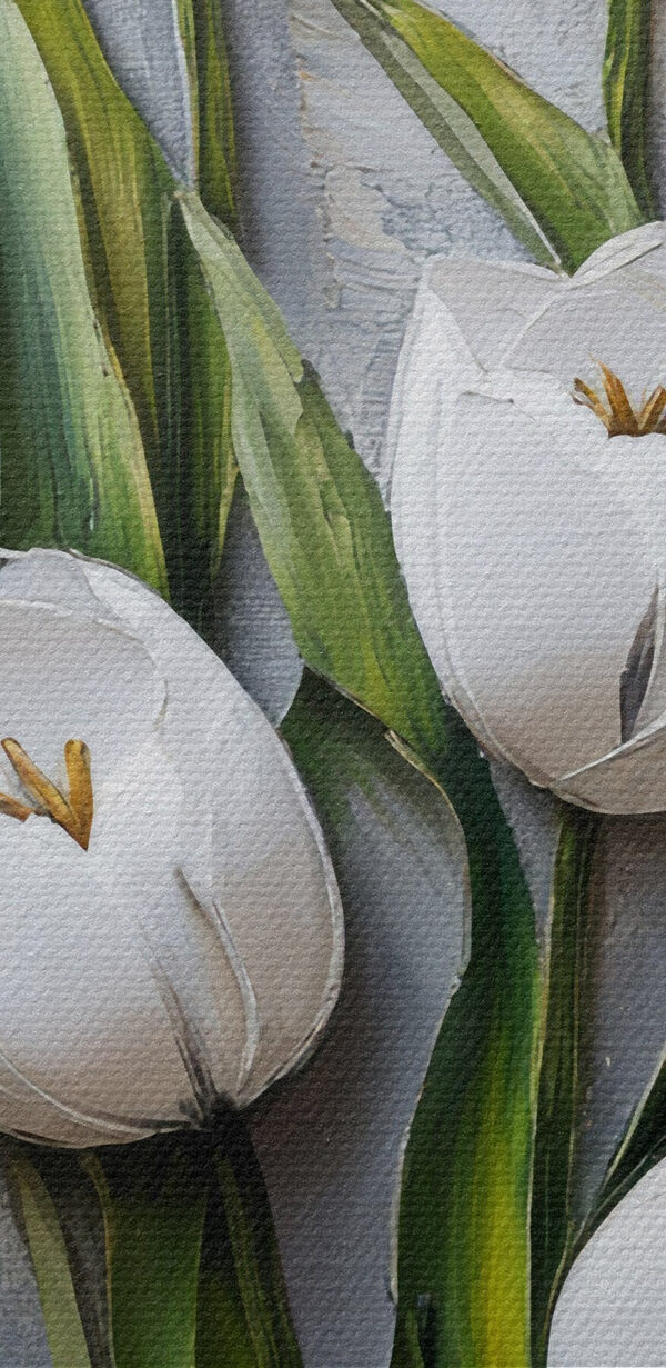 Malba bílých tulipánů Malba bílých tulipánů