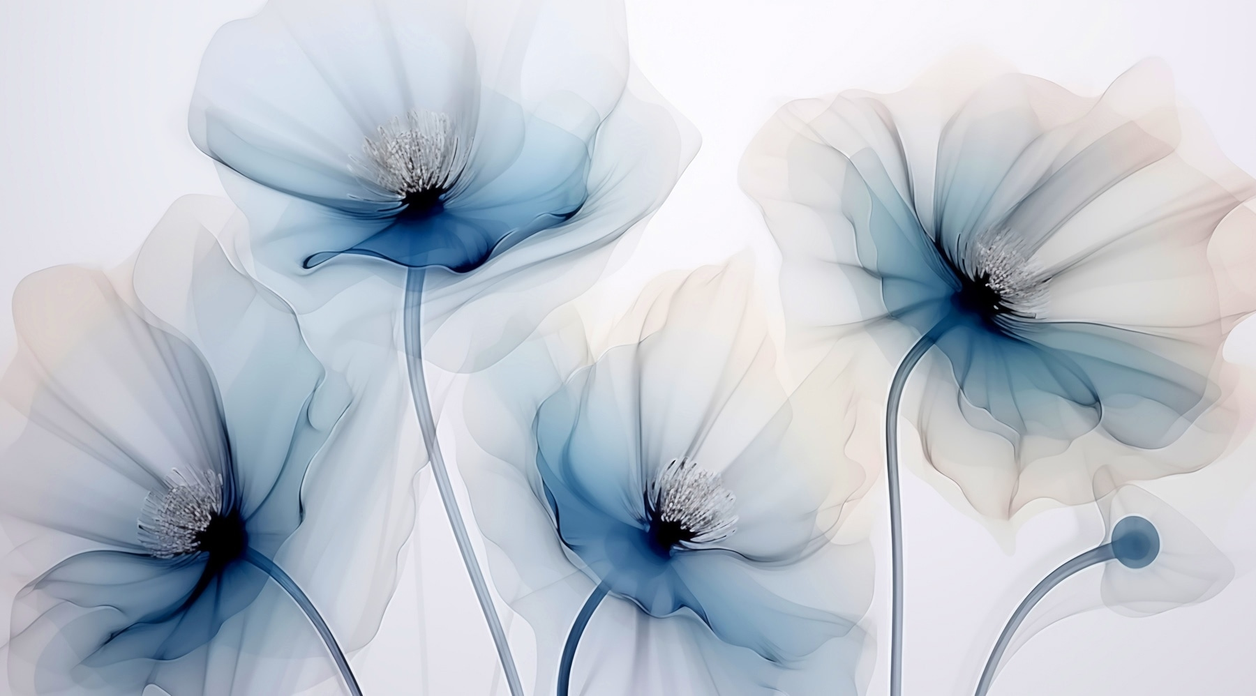 Group of flowers with blue petals