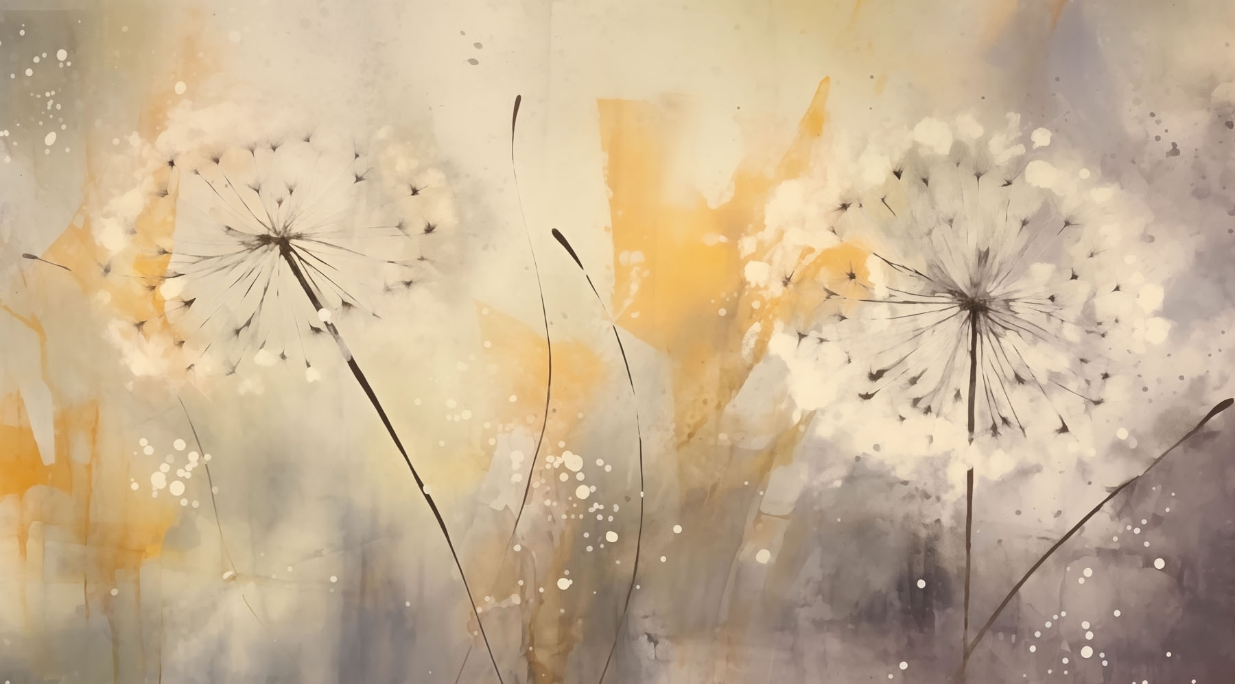 Painting of dandelions