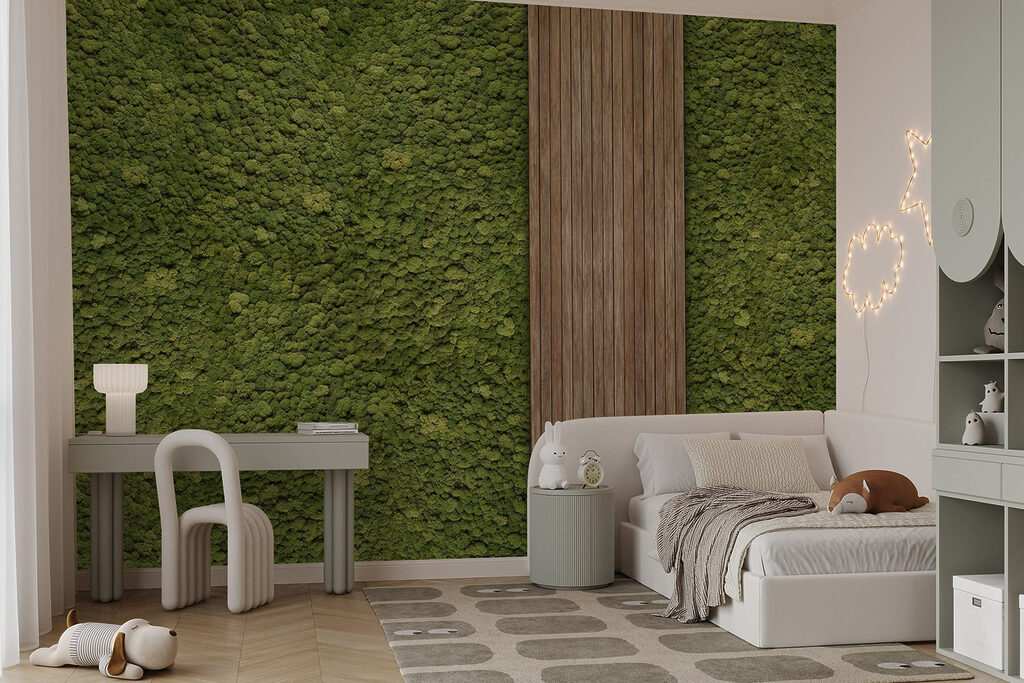 Wood plank on a green carpet Wood plank on a green carpet