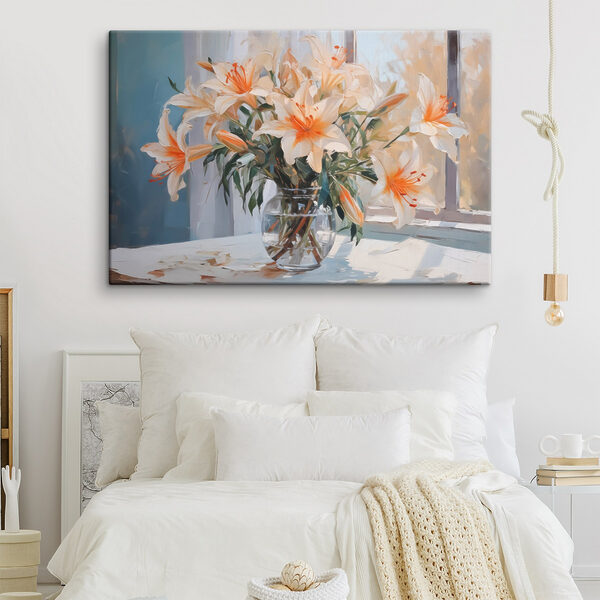 Obraz Váza s květinami na stole