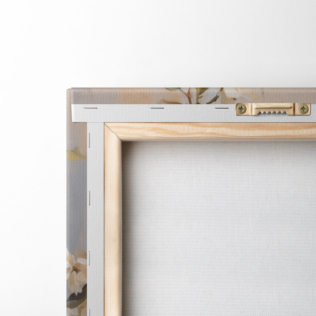 Painting of a vase with flowers and lemons Painting of a vase with flowers and lemons