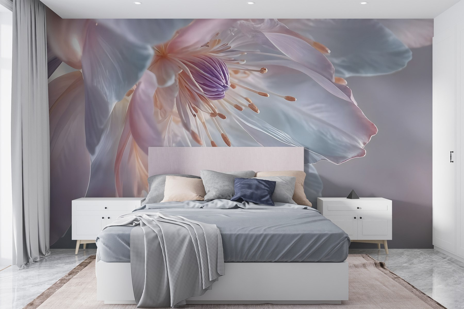 Delicate petals in soft colors