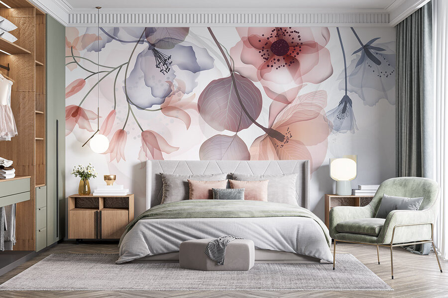 Jemný květinový design s jemnými odstíny Jemný květinový design s jemnými odstíny