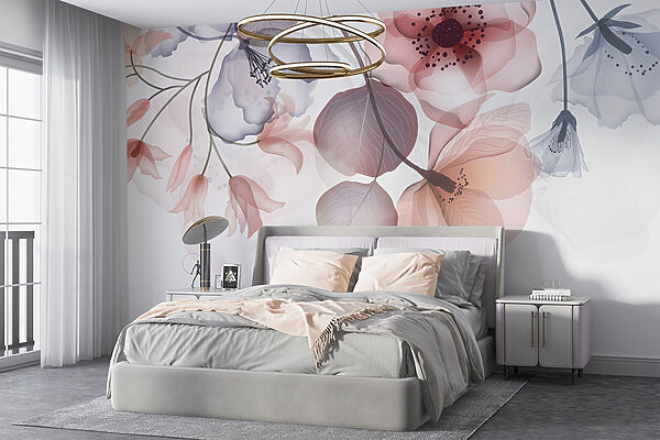 Jemný květinový design s jemnými odstíny Jemný květinový design s jemnými odstíny