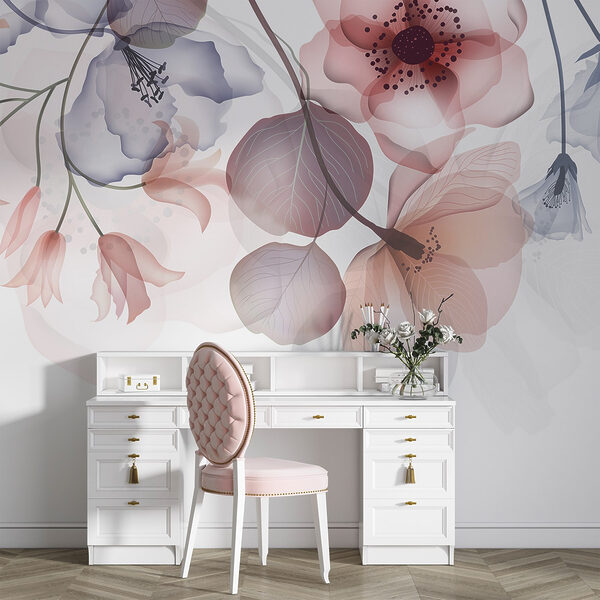 Jemný květinový design s jemnými odstíny Jemný květinový design s jemnými odstíny