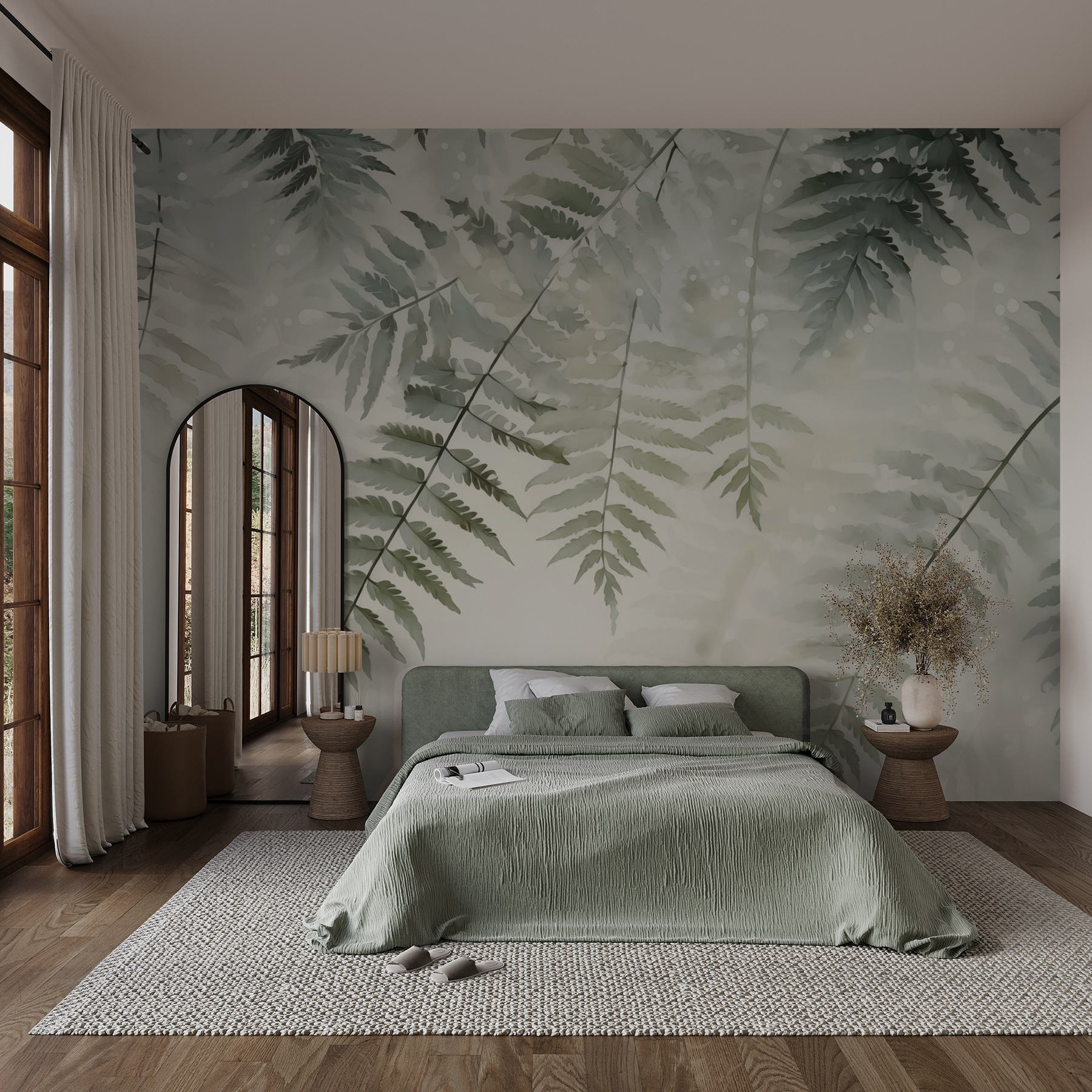 Delicate ferns against soft background Delicate ferns against soft background