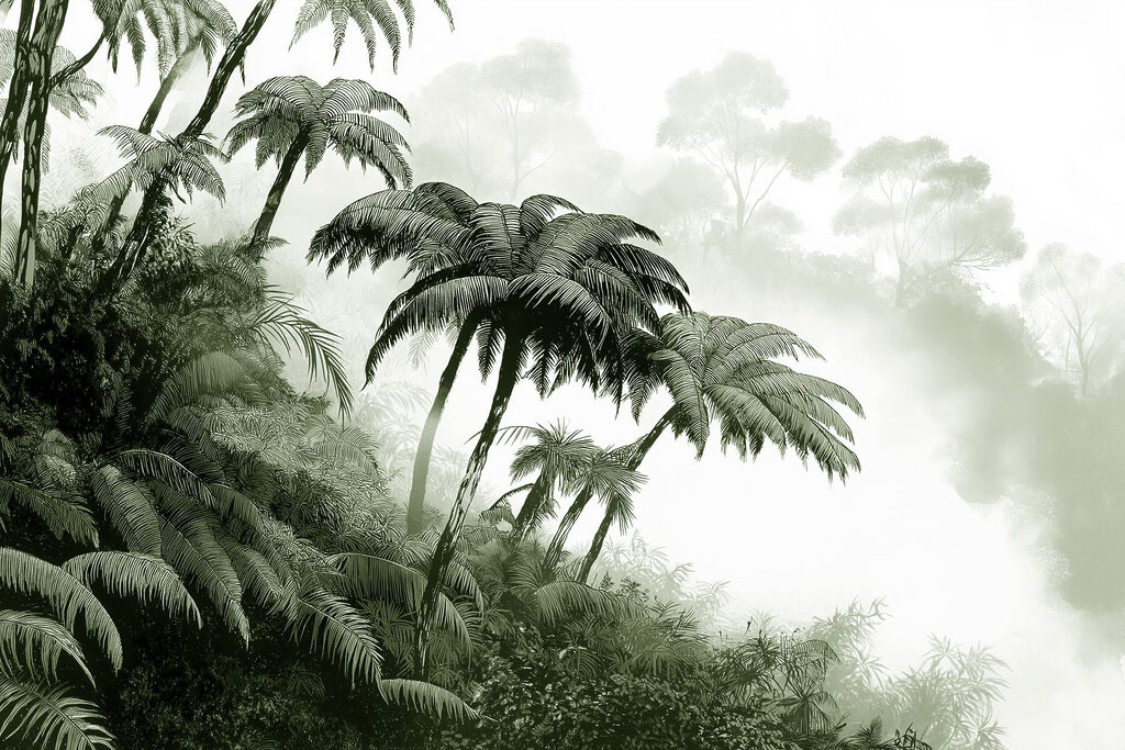 Group of palm trees in a forest Group of palm trees in a forest