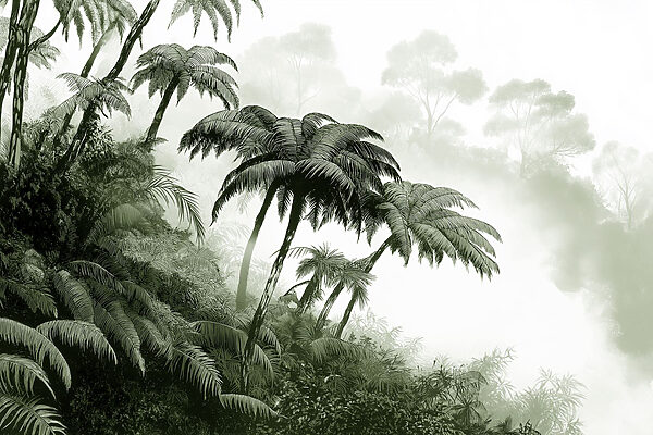 Group of palm trees in a forest Group of palm trees in a forest