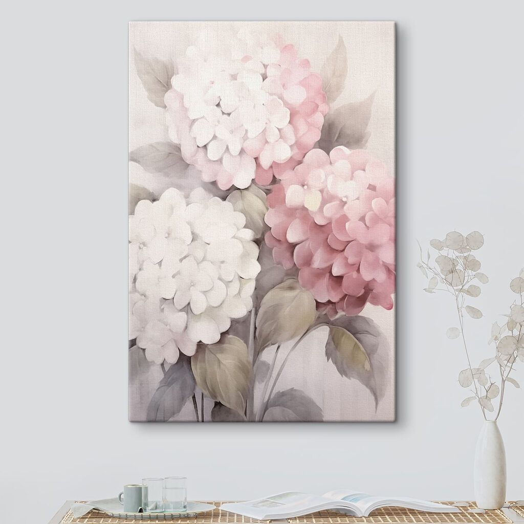Painting of pink flowers