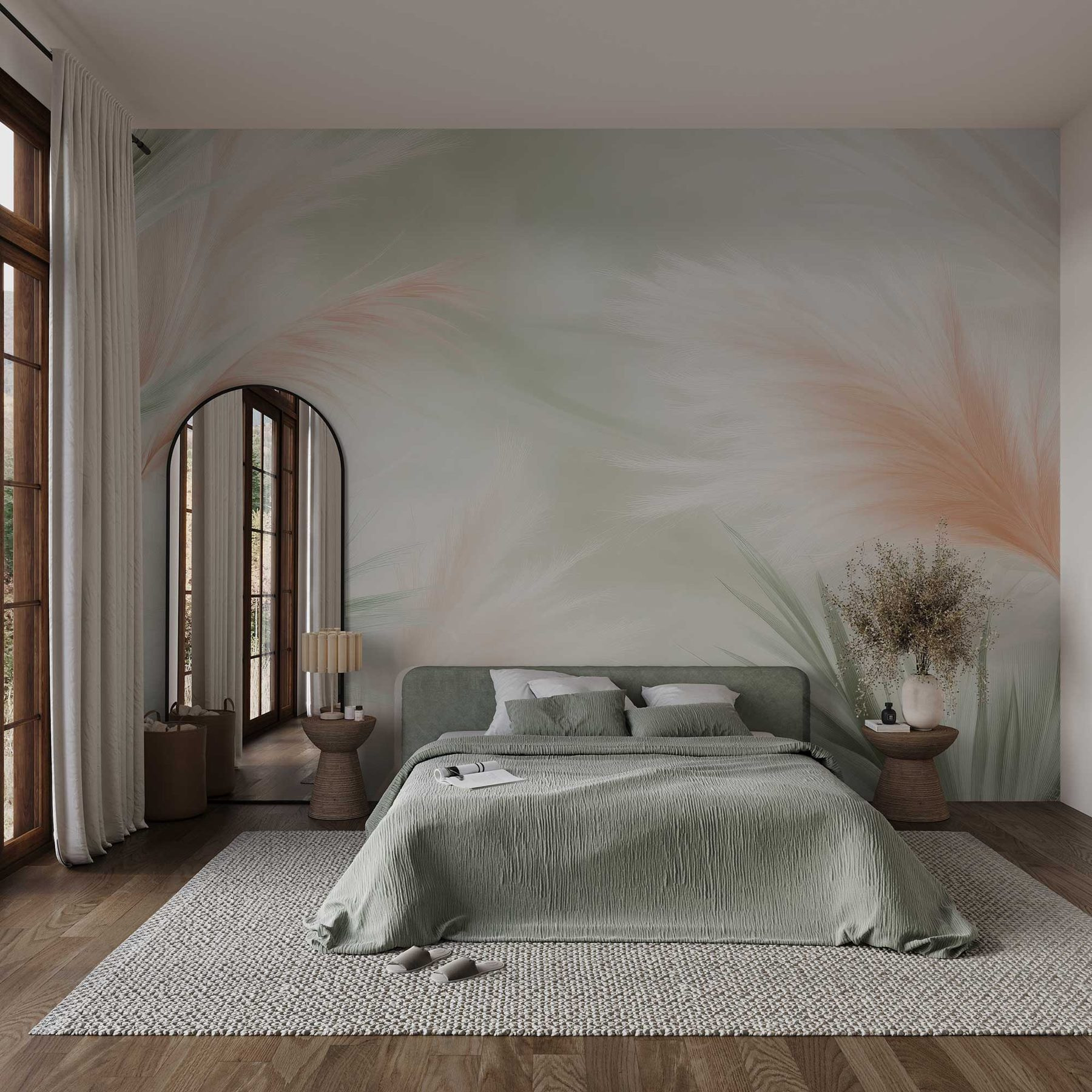 Soft pastel foliage in gentle hues Soft pastel foliage in gentle hues