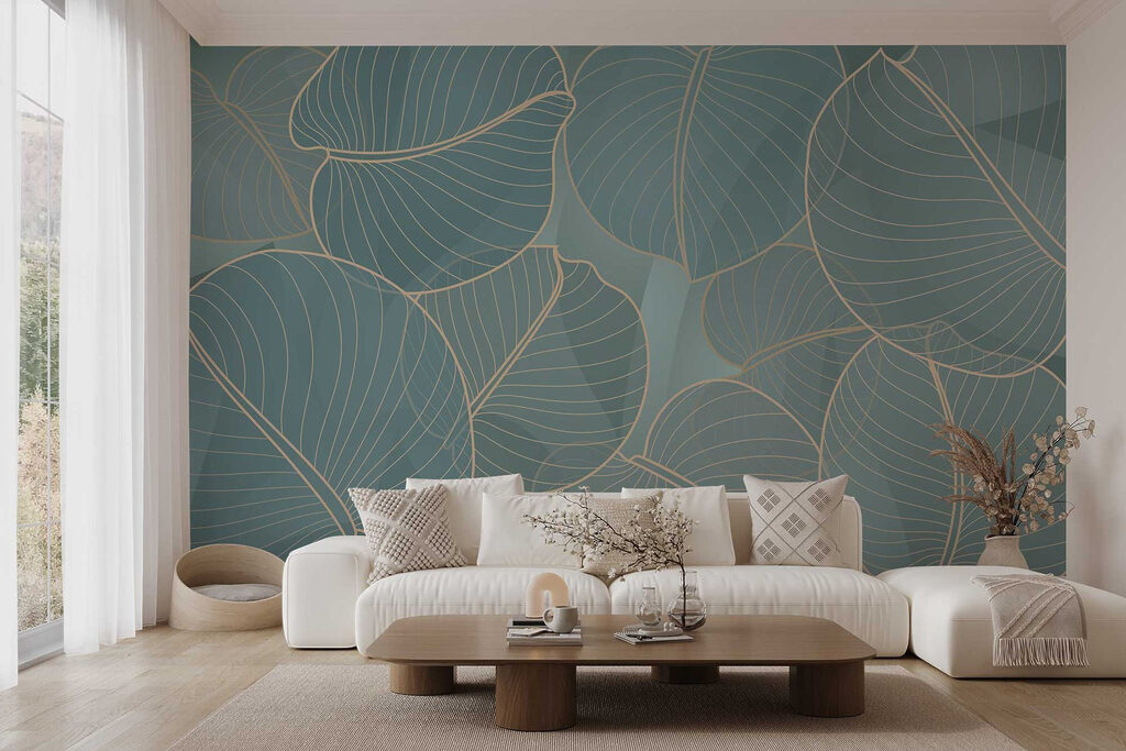 Natural leaf patterns in soft hues Natural leaf patterns in soft hues