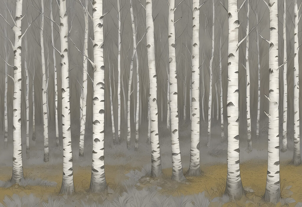 Group of trees in a forest