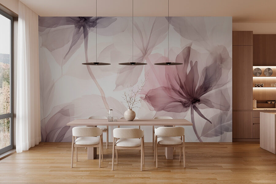 Jemný květinový akvarelový design