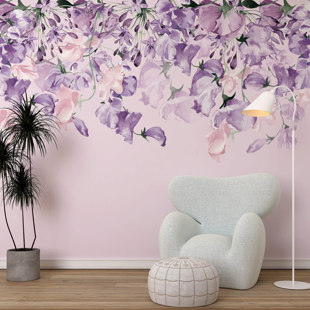 Delicate blooms cascading beautifully downward