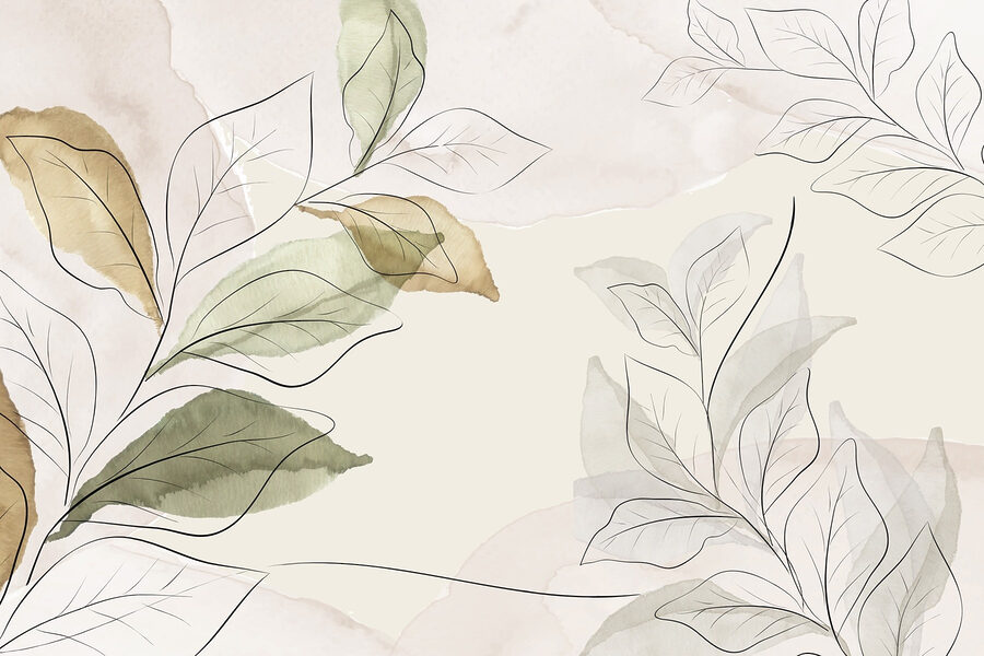 Elegantní botanický design v jemných odstínech