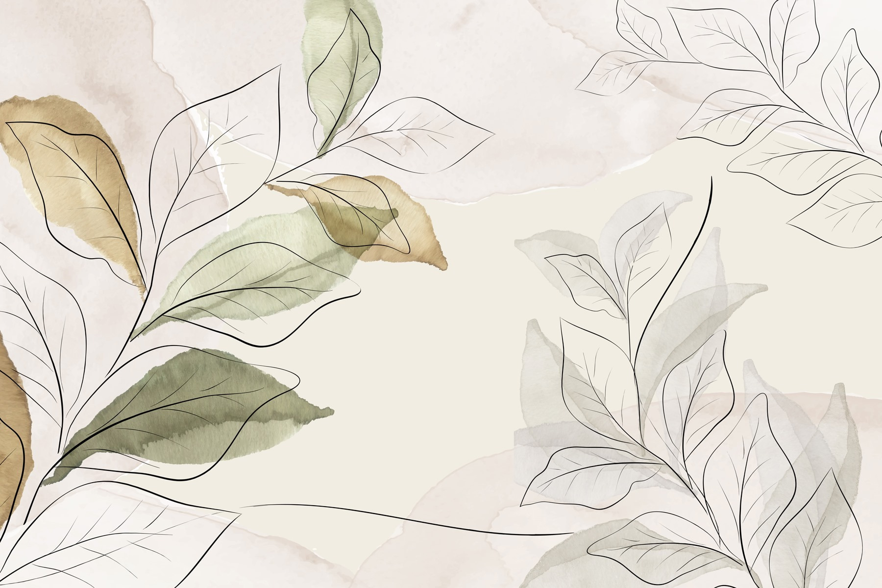 Elegant botanical design in soft hues