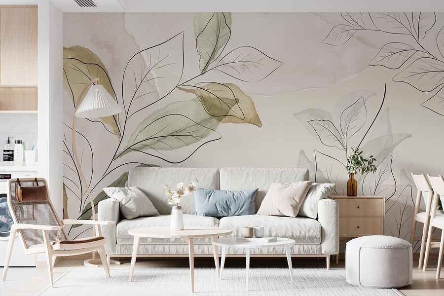 Elegantní botanický design v jemných odstínech