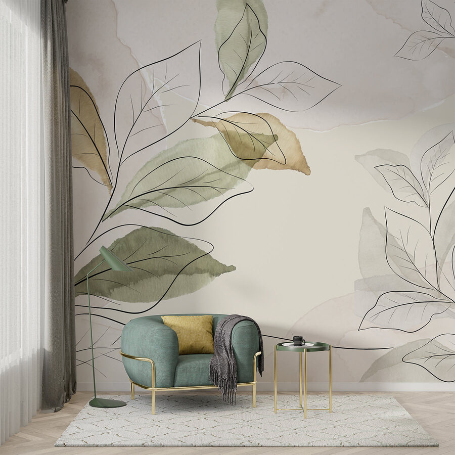 Elegantní botanický design v jemných odstínech