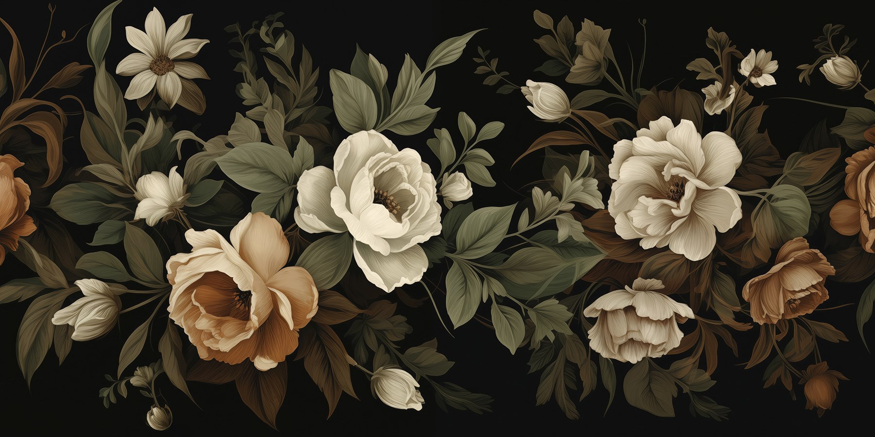 Delicate blooms on a dark backdrop Delicate blooms on a dark backdrop