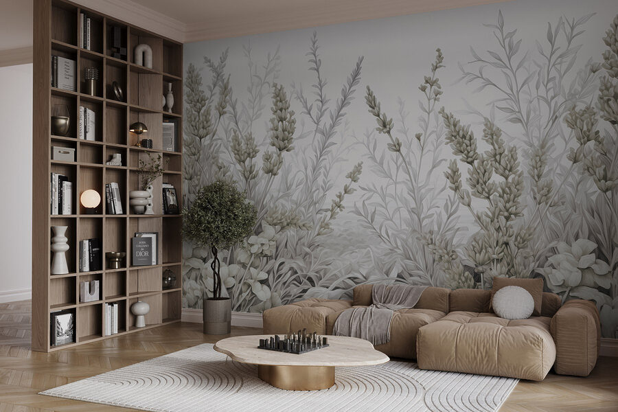 Klidná botanická zahrada v jemných tónech Klidná botanická zahrada v jemných tónech