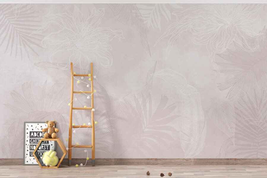 White and pink floral pattern White and pink floral pattern