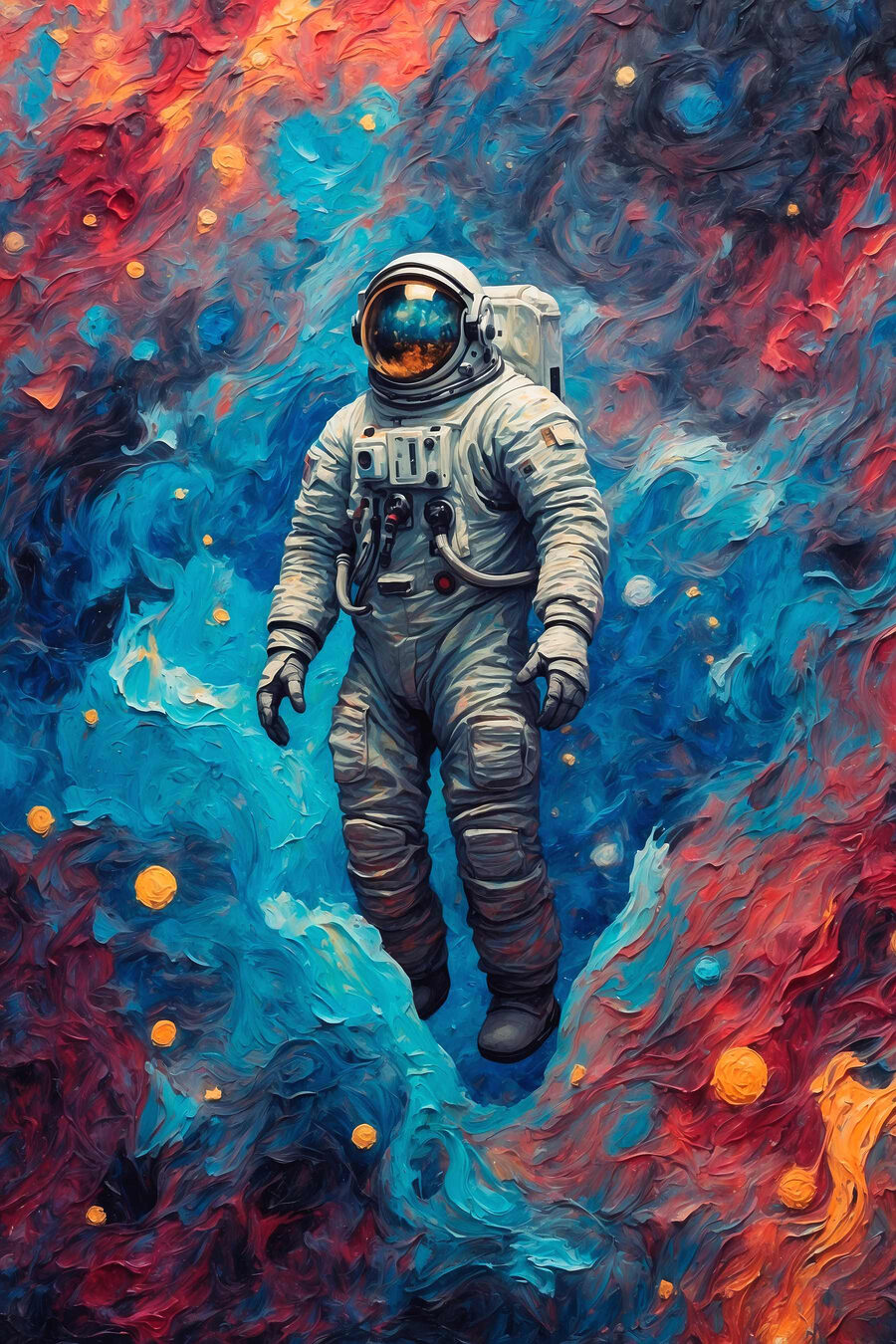 Obraz Astronaut ve vesmíru s barevným pozadím - Image 8