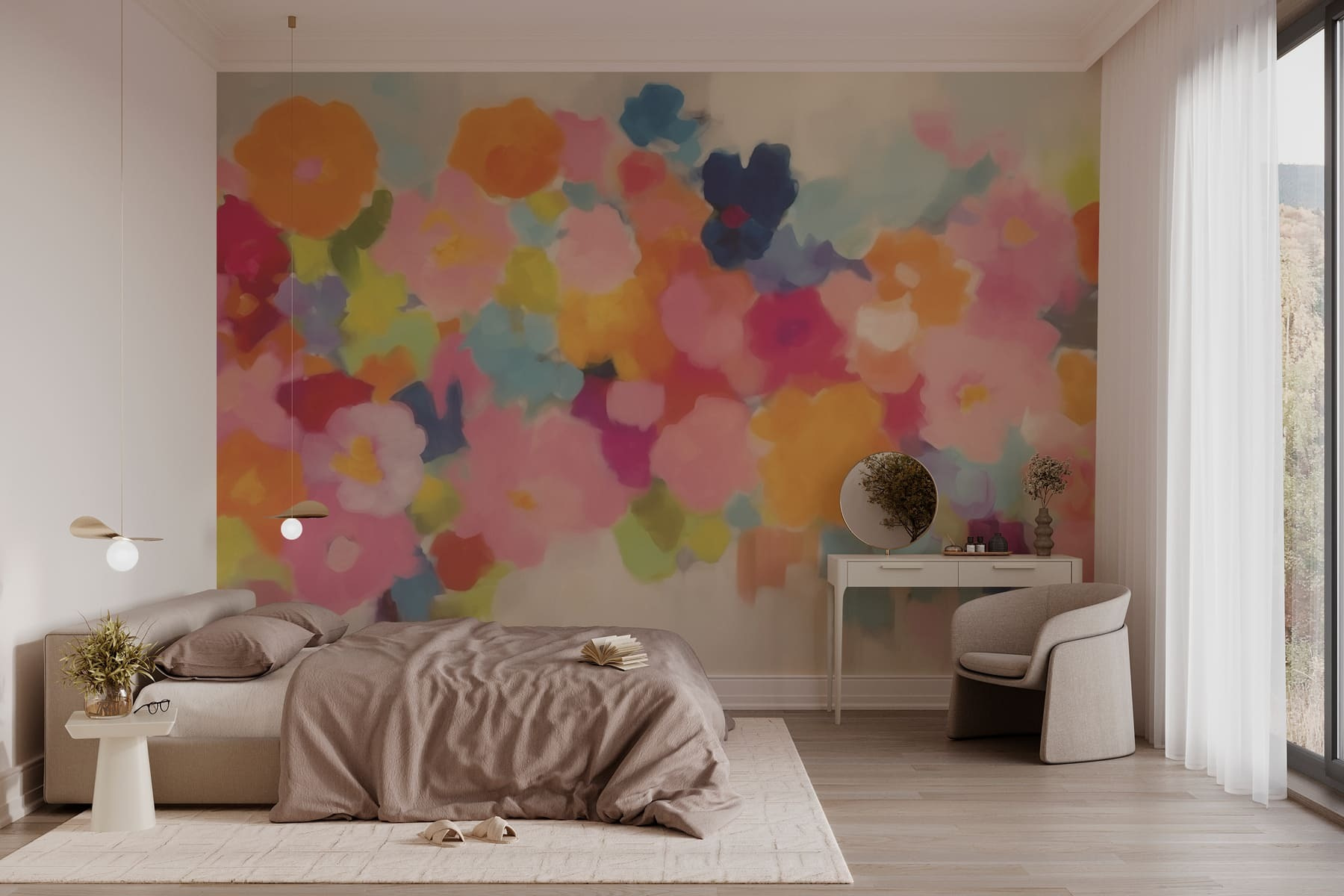 Group of colorful flowers Group of colorful flowers