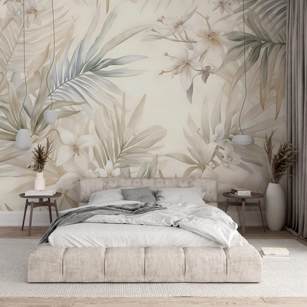 Delicate blooms amidst lush greenery