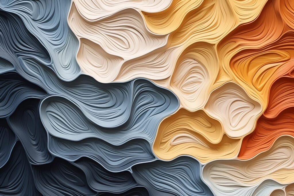 Flowing colors in abstract design