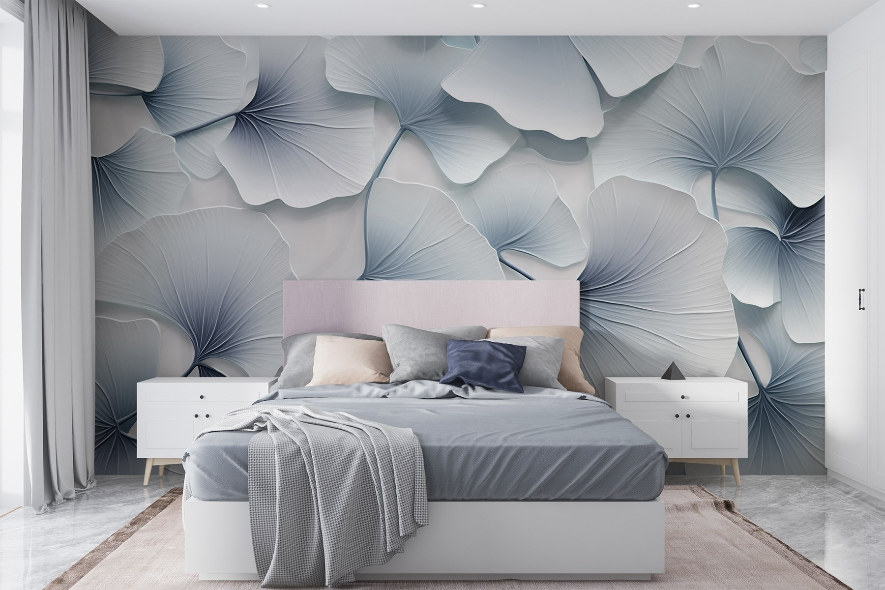 Delicate layers of ginkgo leaves