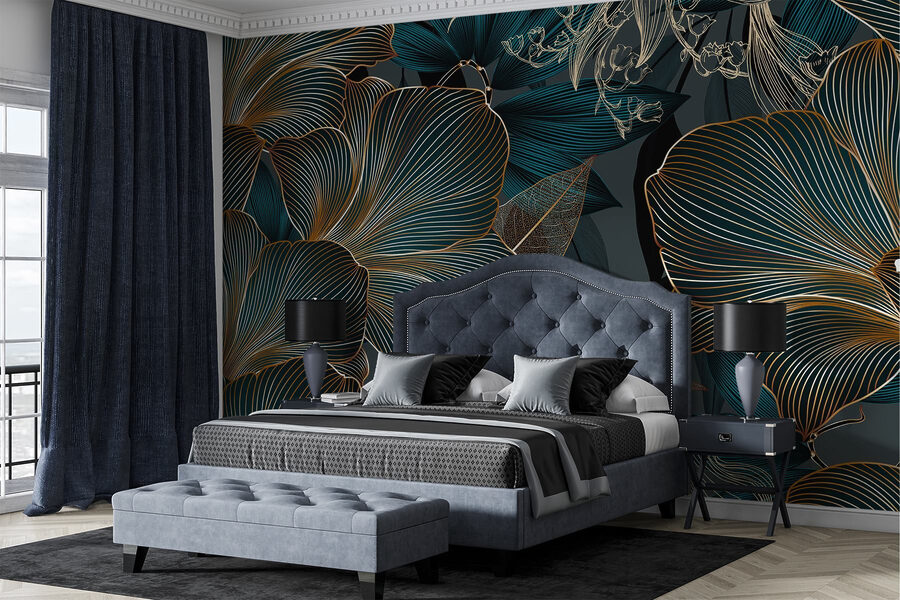 Elegantní květinový design v tmavých tónech