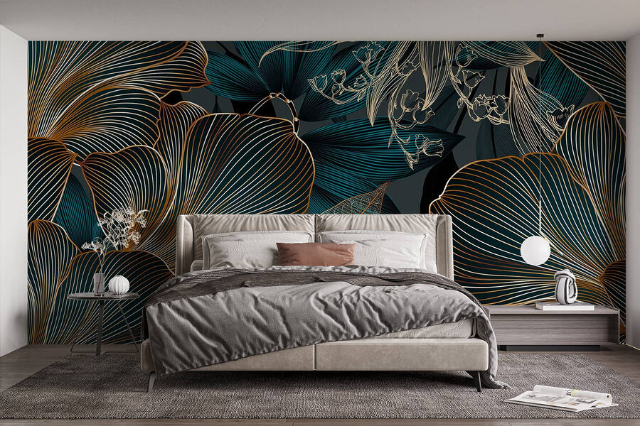 Elegantní květinový design v tmavých tónech