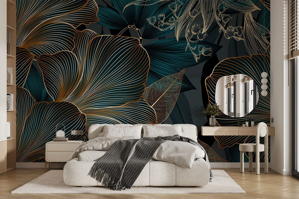 Elegant floral design in dark tones