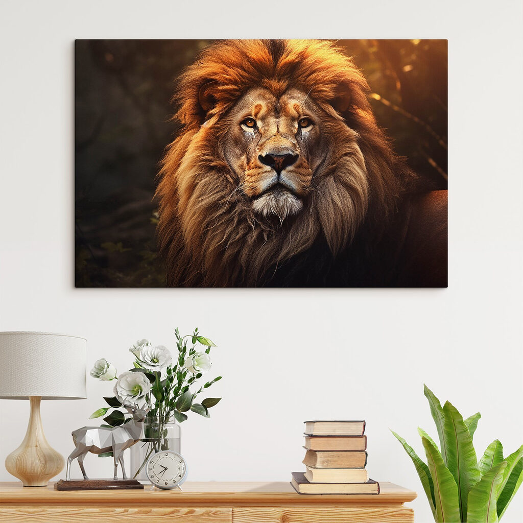 Lion with a very long mane