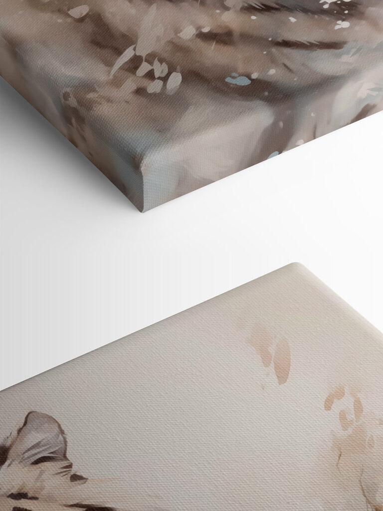 Tiger with flowers in the background