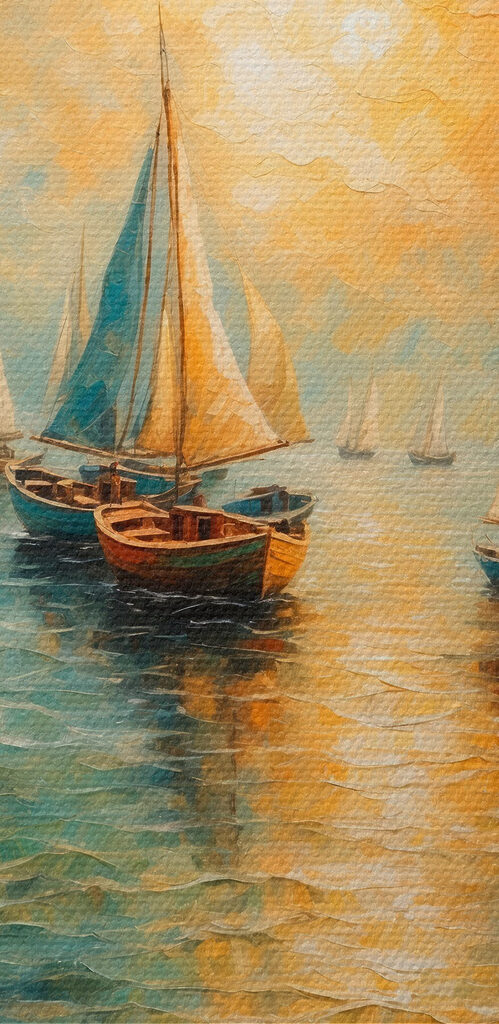 Group of boats on water