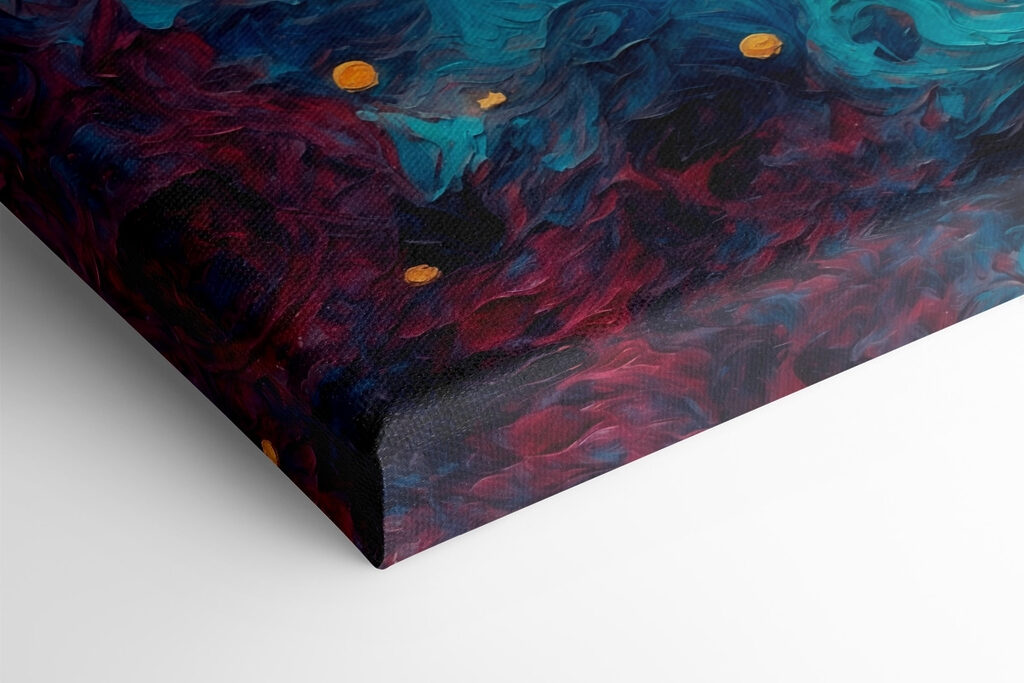 An astronaut in space with colorful background An astronaut in space with colorful background