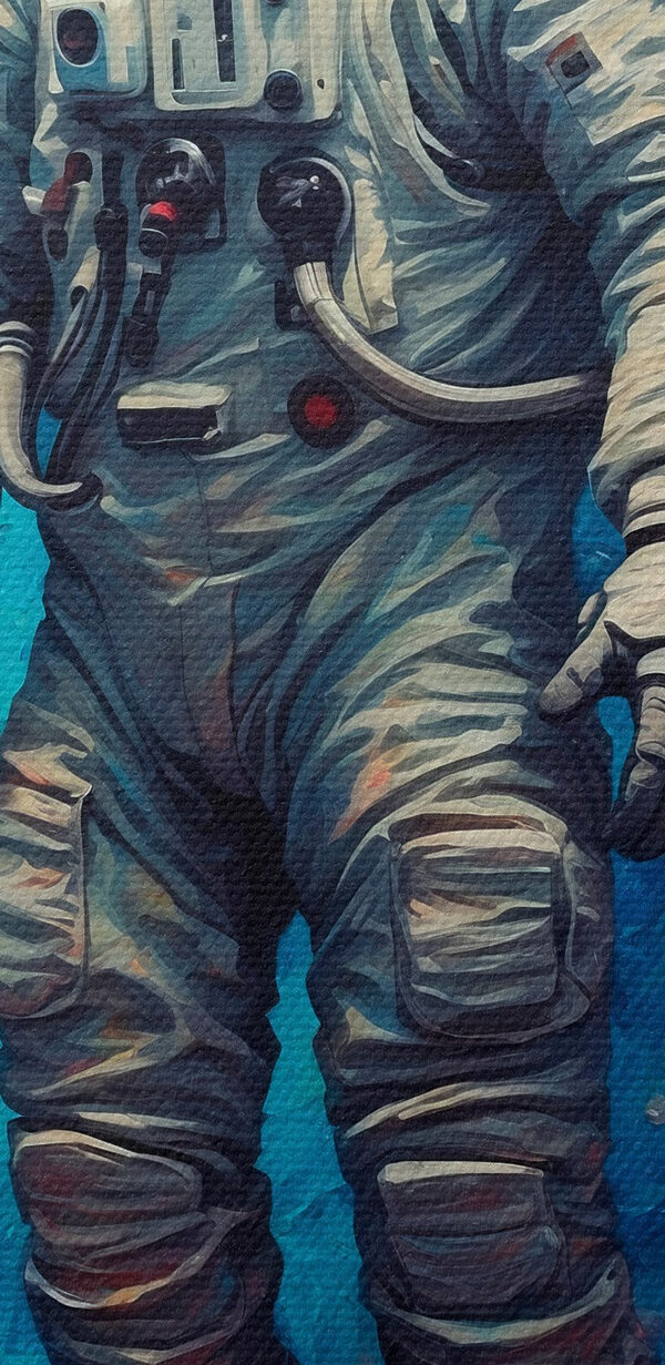 Astronaut ve vesmíru s barevným pozadím Astronaut ve vesmíru s barevným pozadím