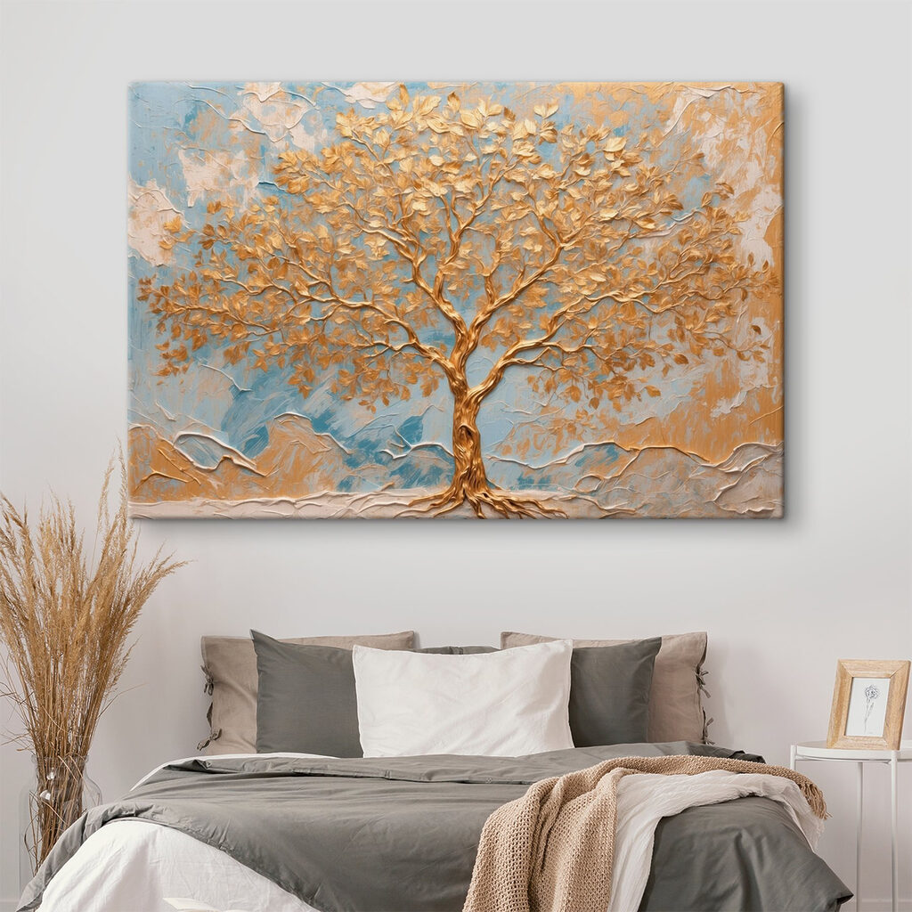 Majestic tree against tranquil backdrop