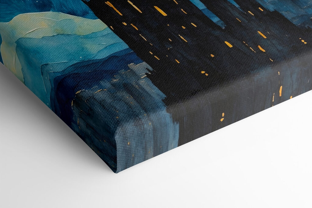 Watercolor of a city at night Watercolor of a city at night